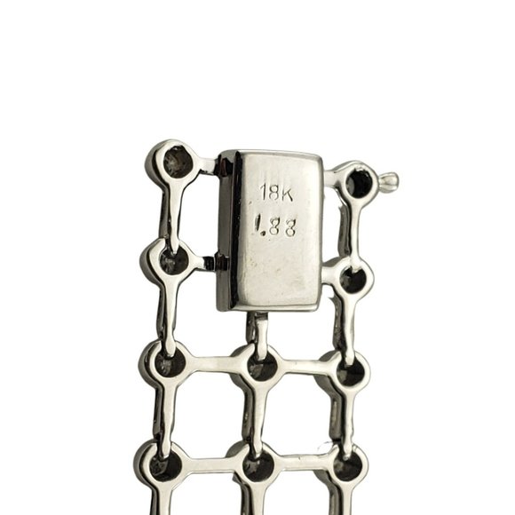 Vintage 18 Karat White Gold and Diamond Bracelet #11921 - Picture 6 of 8